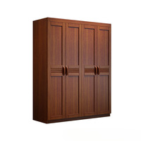 Armoire de chambre principale en bois massif de style chinois moderne avec 3/4/5/6 portes coulissantes/à battants et tiroirs, nouvelle collection