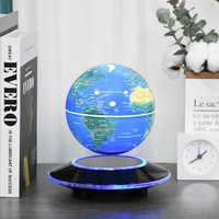 Globe terrestre lévitant magnétique de 140 mm pour l'éducation géographique, globe flottant pour veilleuse