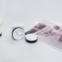 Petite boîte compacte écologique pour le maquillage, le contouring, le surligneur, les fards à paupières, l'emballage cosmétique, la poudre pressée