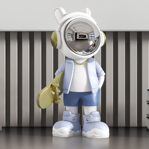 Oferta Especial: Adorno Moderno y Sencillo de Astronauta en Patineta, de Resina Pintado a Mano, para <span class=keywords><strong>Halloween</strong></span>, Decoración de Escritorio, Regalo de Inauguración, Mueble de TV/Vino - Product Image 4