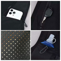 Gilet de course respirant et réfléchissant en néoprène pour hommes et femmes, avec poche pour sac à dos