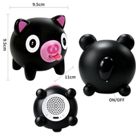 Altavoz Bluetooth Happy Piggy, Lindo y Divertido, Mini Altavoz Inalámbrico de Silicona