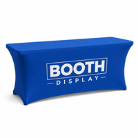 Nappe personnalisée en polyester sans plis avec sublimation par transfert thermique, chemin de table et ensemble nappe avec logo pour événements marketing