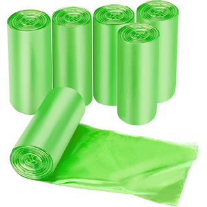 Sacs poubelles écologiques biodégradables, compostables, en plastique PBAT, avec soufflet, pour l'élimination des déchets domestiques et professionnels - Product Image 3