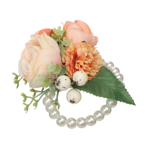 Demoiselle d'honneur témoin Corsage mariage boutonnière fleurs poignet Corsage broche boutonnière boutonnière boutonnière hommes Bracelet de mariage - Product Image 2