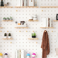 Organisateur mural en bois à crochets, panneau flottant modulaire, étagère de rangement simple et minimaliste pour salon, chambre et chambre d'enfant