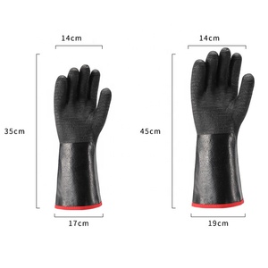 Guanti da Barbecue in Neoprene Resistenti ad Alte Temperature, Impermeabili e Ignifughi, 14/18 Pollici, per Grigliate e Cucina - Product Image 3
