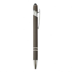 CustomBusiness Gifts Ball Point Soft Cover Promotional Metal Rubberized Ballpoint <b>Pen</b> Aluminum Touch Stylus Custom Logo <b>Pens</b> - Product Image 2