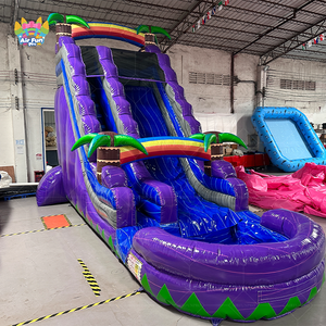 Toboggan aquatique gonflable stimulant à plusieurs pistes, toboggan aquatique géant gonflable pour adultes, toboggan aquatique gonflable pour parc aquatique de jardin - Product Image 2