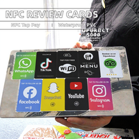Cartes de visite NFC personnalisées pour les réseaux sociaux, 13,56 MHz, avec paiement et utilisation hôtelière, en PVC, étanches