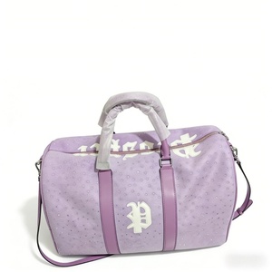 Custom Duffle <b>Bags</b> for Men Factory Made Gothic Letter PU Leather Travel <b>Bags</b> with <b>Studs</b> - Product Image 4