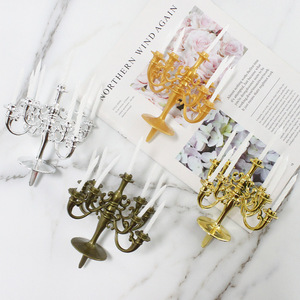 Retro European Style Plastic Candlesticks 3+ <b>Wicks</b> Disposable Cake Decorations Birthday Party Props - Product Image 3