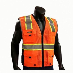 Custom Men's <b>Reflective</b> Vest <b>Jacket</b> Workwear Mesh Shirt with Safety <b>Reflective</b> Pockets Personalized Logo - Product Image 1