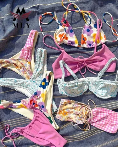 Girl swimwear designer swimsuits famous brands custom swimwear string bikini