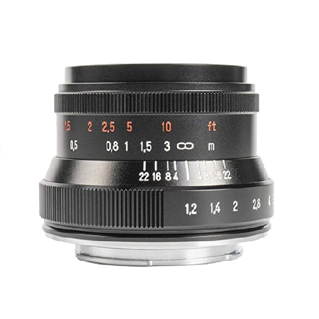 7Artisans 35mm F1.2 II Standard Prime Lens Large Aperture Compatible with E/FX/EOS-M/M43 Mount Sony A7 A7II A7III (A7M3) A7R