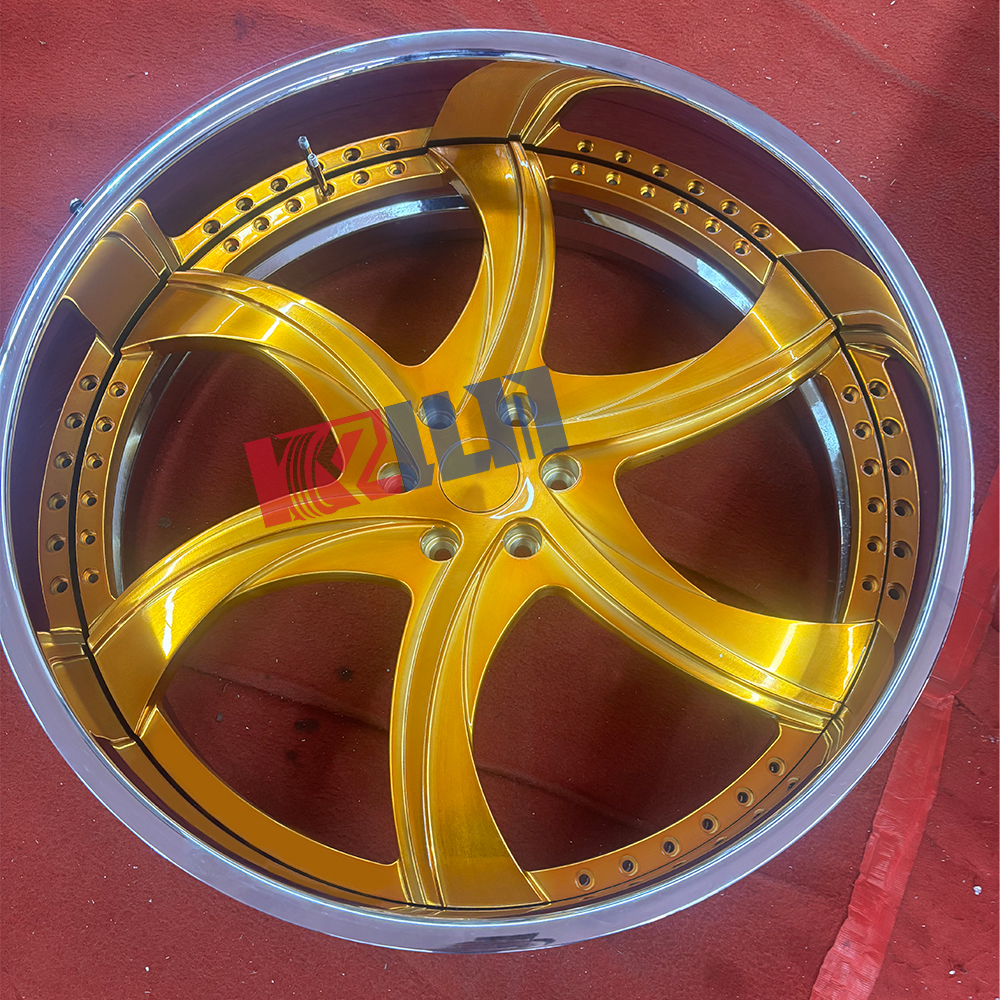 Shop Our 22/24/26 Inch Forgiato Wheels with Brush Gold Face