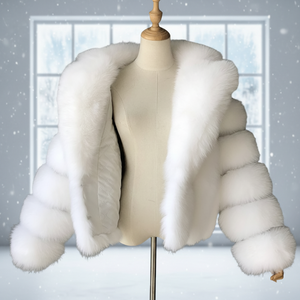 Cappotto Invernale Morbido e Caldo in Finta Pelliccia di Coniglio, Traspirante con Scollo a V, Taglie Grandi per Donna - Product Image 2