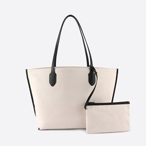 Bolsa de Compras de Lona Ecológica Premium de Estilo Moderno con Bolsa Extraíble y Asa Ajustable para el Hombro - Product Image 1