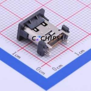 USB-307HM-B-SU USB Connector SMD Connector ( Connector Type: Type-C )( Gender: Female )( Mounting Type: Vertical Mount ) - Product Image 1