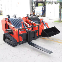Minipala cingolata diesel Euro 5 EPA con motore Kubota, capacità 200 kg, potenza 13,5 kW, per lavori forestali e giardinaggio