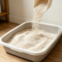 Grands rabais de gros, logo personnalisé, litière pour chat en manioc biodégradable, écologique, à agglomération rapide et hautement absorbante