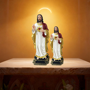 Estatua <span class=keywords><strong>de</strong></span> Resina Personalizada <span class=keywords><strong>del</strong></span> <span class=keywords><strong>Sagrado</strong></span> Corazón <span class=keywords><strong>de</strong></span> Jesús, Regalos y Artesanías Religiosas Cristianas, Decoración <span class=keywords><strong>del</strong></span> Hogar, Artículos Religiosos Católicos - Product Image 4