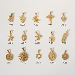 Beliebte Bulk 18K PVD vergoldeten Edelstahl Schmuck wasserdicht und trüben Free Charms für Schmuck herstellung Großhandel Trendy - Product Image 3