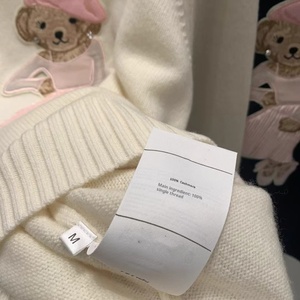 <span class=keywords><strong>Pull</strong></span>-over tricoté à l'ordinateur pour femme, style universitaire, col rond, motif ours rose, anti-boulochage, nouvelle collection hiver coréenne, 26 ans d'expérience - Product Image 4