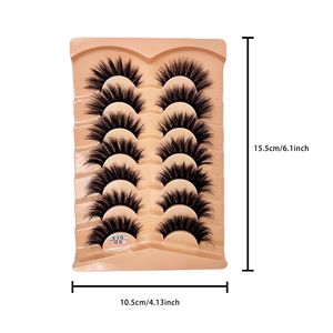 Pestañas Postizas 3D con Efecto Dramático, Rizadas, Negras, con Banda Rígida, Reutilizables, para Maquillaje de Párpado Doble - Product Image 6