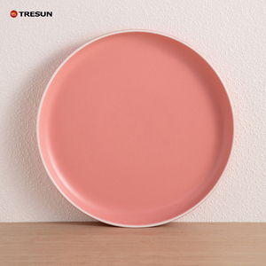 ชุดอาหารค่ำเซรามิกสโตนแวร์ TRESUN 18 ชิ้น สีชมพู สไตล์นอร์ดิกตะวันตก หรูหรา ผลิตจากโรงงาน OEM ราคาถูก - Product Image 3