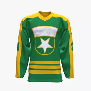 Maillots de hockey sur glace personnalisés de haute qualité, dernier design, vente en gros 2024, 100% polyester, impression numérique, unisexe adulte - Product Image 1