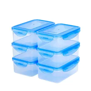 BPA Free Water Proof Food Storage Box 1100ml Rectangular Plastic Food Storage Container Box With Silicone Seal