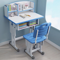 Ensemble de bureau et chaise d'école en plastique réglable en hauteur, moderne, de fabrication originale, pour étudiants - Vente en gros