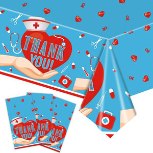Holiday Theme Disposable Table Covers For Nurses Day Mothers Day Easter Independence Day Party Decorations - Product Image 4