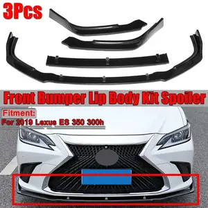 Gloss Black 3pcs <b>Car</b> Front Bumper Lip Splitter Body Kit Spoiler <b>Diffuser</b> <b>for</b> Lexus ES 350 300h 2019 Trim Bumper <b>for</b> Lexus - Product Image 1