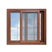 Ventanas Corredizas de PVC de Doble Panel NUOXIN, Ventana Corrediza de Vinilo UPVC con Rejilla y Malla Antimosquitos