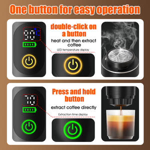 เครื่องชงกาแฟเอสเพรสโซแบบพกพาขายส่งจากโรงงาน ร้อนเร็ว ใช้พลังงานแบตเตอรี่ เหมาะสำหรับการเดินทาง แคมป์ปิ้ง ฟิตเนส รับทำโลโก้ตามสั่ง - Product Image 4