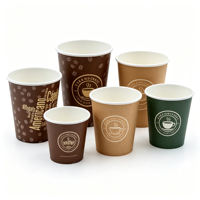Manchons en papier ondulé kraft personnalisés avec logo imprimé pour gobelets à café et bubble tea, pour boissons chaudes