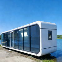 Maisons modulaires en forme de capsule spatiale, confortables et respirantes, maisons préfabriquées avec une apparence robuste, intérieur isolé thermiquement