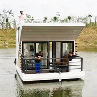 Lu Ban Zhu Capsule spatiale, maison flottante, plateforme de camping aquatique en panneaux aluminium-plastique, salon de pêche extérieur de luxe