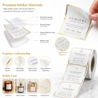 Etiquetas de Embalaje de Vinilo Impermeables Ecológicas Personalizadas, Pegatinas Autoadhesivas Troqueladas, Estampado en Oro, Logotipo Impreso Personalizado, Regalo