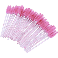 Hadiyah Beauté Vente en gros Fournitures d'extension de cils Brosse à cils diamantée Baguette à cils Brosses Baguettes de mascara jetables Ensemble de tubes