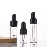 Botol Minyak Esensial Kaca Mini Transparan Grosir 2ml 3ml 5ml 10ml Botol Esens Botol Kosmetik Kaca