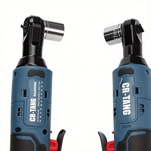 Juego de 2 llaves de trinquete inalámbricas a batería de 21V y 225r/min con eje CR-V de alto torque y cargador rápido de 1H para uso industrial. En stock. - Product Image 1