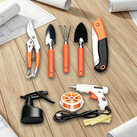 Kit d'outils à main BYD-14, outils de jardin portables, boîte à outils complète, ensemble de jardinage pour l'entretien des plantes, la taille, le repiquage, les travaux manuels