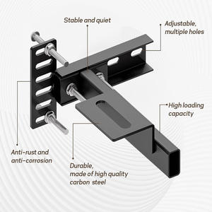 Support de Tête de Lit Triangulaire Robuste - Support de Cadre de Lit Ajustable en Acier Noir pour Meubles d'Intérieur - Product Image 3