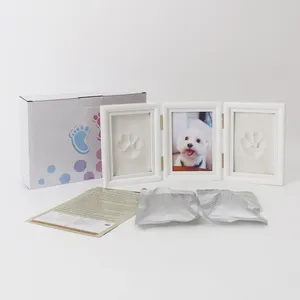 Pet Love Dog Memorial Gifts For Paw Print Frame Premium Wooden Photo Frame Dog Paw Print Kit Frame