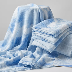 Tessuto in cotone pettinato a peso medio, 100% cotone, doppia garza <span class=keywords><strong>di</strong></span> <span class=keywords><strong>mussola</strong></span> per coperte avvolgenti per neonate e camicie estive - Product Image 2
