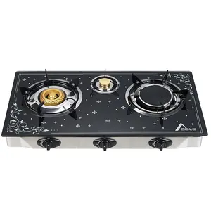 High Quality Home Appliance Kitchen Cooktops 2 burner Glass Top Gas Cooker Cooktops Burner Gas Stove