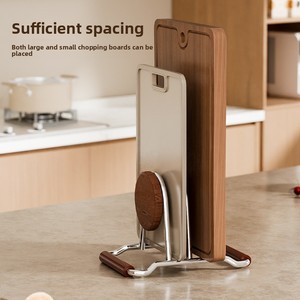 Étagère de rangement multifonctionnelle <span class=keywords><strong>vintage</strong></span> en métal à double niveau, de type rond, pour planche à découper et égouttoir, pour comptoir de <span class=keywords><strong>cuisine</strong></span> - Product Image 2